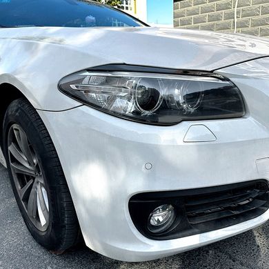 Реснички (бровки) BMW 5 F10 черный глянец ABS-пластик (14-17 г.в.) тюнинг фото