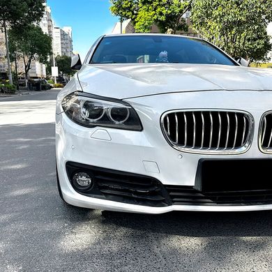 Реснички (бровки) BMW 5 F10 черный глянец ABS-пластик (14-17 г.в.) тюнинг фото