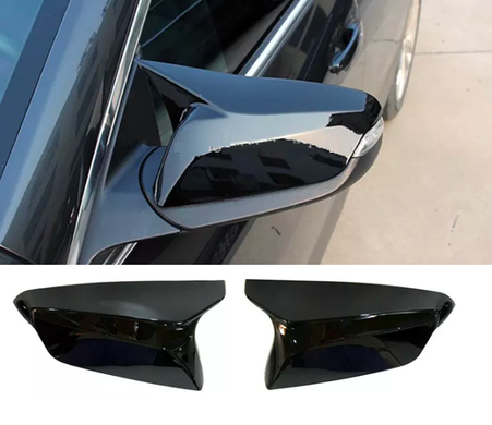 Накладки на зеркала Chevrolet Malibu черный глянец (2016-...) тюнинг фото