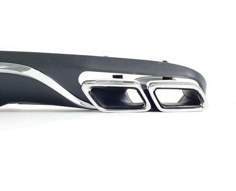 Диффузор (накладка) заднего бампера Mercedes W213 стиль AMG Chrome тюнинг фото