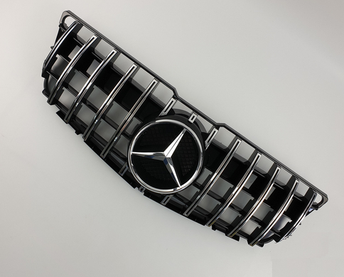 Решітка радіатора Mercedes X204 стиль GT Chrome Black (08-12 р.в.) тюнінг фото
