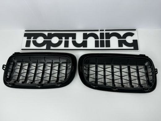 Решетка радиатора на BMW X5 F15 / X6 F16 стиль Diamond Black тюнинг фото