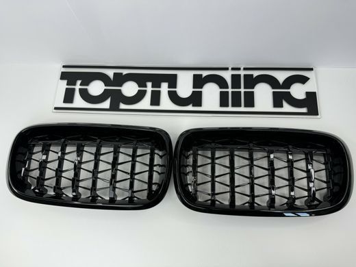 Решетка радиатора на BMW X5 F15 / X6 F16 стиль Diamond Black тюнинг фото