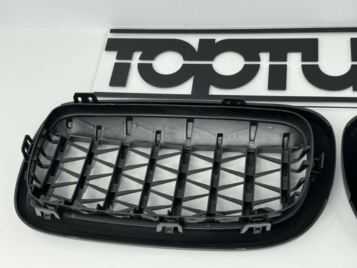 Решетка радиатора на BMW X5 F15 / X6 F16 стиль Diamond Black тюнинг фото