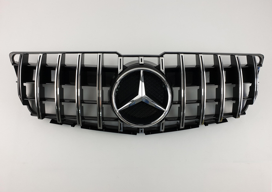 Решітка радіатора Mercedes X204 стиль GT Chrome Black (08-12 р.в.) тюнінг фото