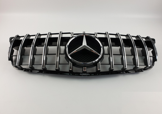 Решетка радиатора Mercedes X204 стиль GT Chrome Black (08-12 г.в.) тюнинг фото