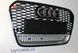 Решетка радиатора Ауди A6 C7 стиль RS6, черная + хром вставка (11-14 г.в.) тюнинг фото
