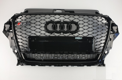 Решетка радиатора Audi A3 8V стиль RS3 + квадро (12-16 г.в.) тюнинг фото