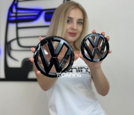 Комплект емблем фольксваген для VW Golf 6 , чорний глянець тюнінг фото