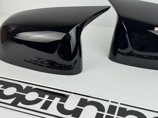 Накладки дзеркал заднього виду BMW X3 F25/X4 F26/X5 F15/X6 F16 чорні тюнінг фото