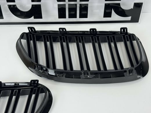 Решетка радиатора BMW 6 F06, F12, F13 стиль М6 черная глянцевая тюнинг фото