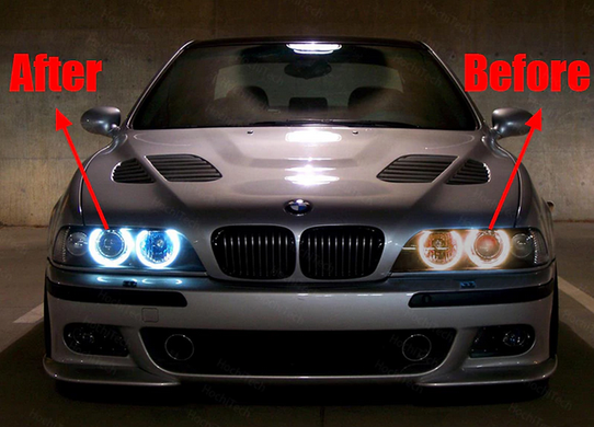 Ангельські глазки BMW 1 2 3 4 5 серій X3 X5 X6 Z4 білі O-образні тюнінг фото