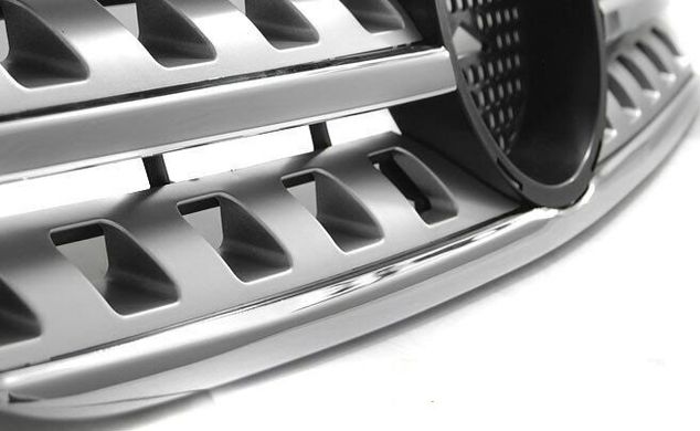 Решетка радиатора MERCEDES W163 в стиле AMG серебряная с хромом тюнинг фото