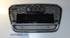 Решітка радіатора Ауді A6 C7 стиль RS6, чорна + хром рамка (11-14 р.в.) тюнінг фото