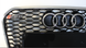 Решетка радиатора Ауди A6 C7 стиль RS6, черная + хром рамка (11-14 г.в.) тюнинг фото