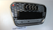Решітка радіатора Ауді A6 C7 стиль RS6, чорна + хром рамка (11-14 р.в.) тюнінг фото