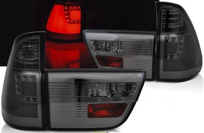 Оптика задня, ліхтарі BMW X5 е53 димчасті з червоною вставкою тюнінг фото