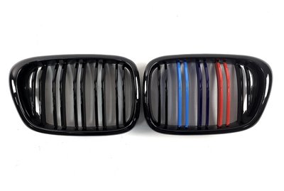 Решетка радиатора, ноздри на BMW E39 М5 триколор тюнинг фото