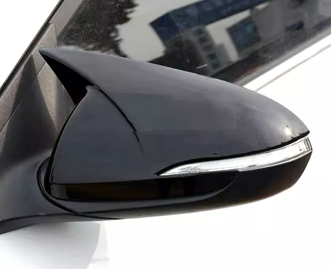 Накладки на зеркала Hyundai Elantra AD черный глянец (16-19 г.в.) тюнинг фото
