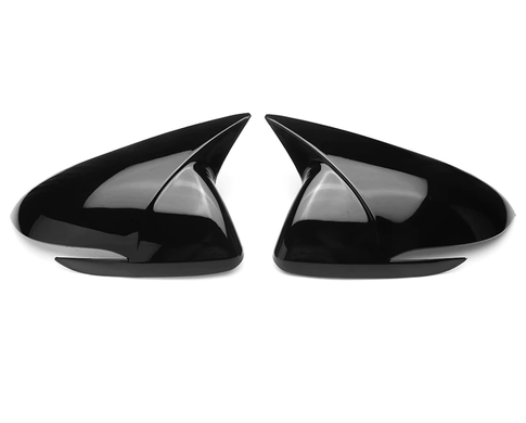 Накладки на зеркала Hyundai Elantra AD черный глянец (16-19 г.в.) тюнинг фото