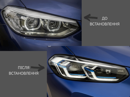 Оптика передня, світлодіодні фари BMW X3 G01 F97 / X4 G02 F98 на штатний ксенон тюнінг фото