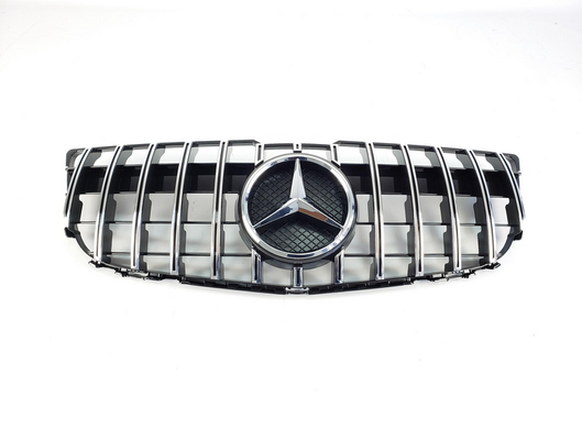 Решетка радиатора Mercedes X204 стиль GT Chrome Black (12-15 г.в.) тюнинг фото