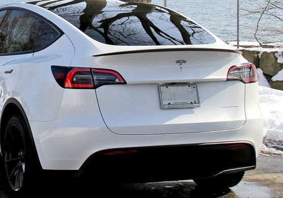 Спойлер багажника Tesla Model Y стиль S чорний глянсовий (2020-...) тюнінг фото