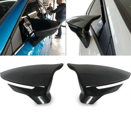 Накладки на дзеркала Seat Leon MK3 чорний глянець (12-18 р.в.) тюнінг фото