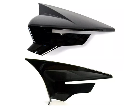 Накладки на дзеркала Seat Leon MK3 чорний глянець (12-18 р.в.) тюнінг фото