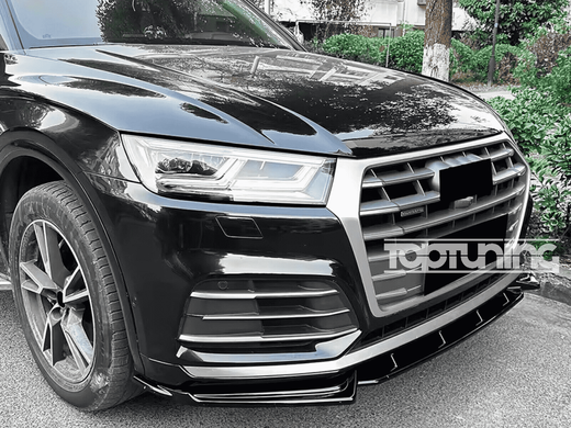 Накладка переднего бампера Audi Q5 S-Line (2017-2020) тюнинг фото