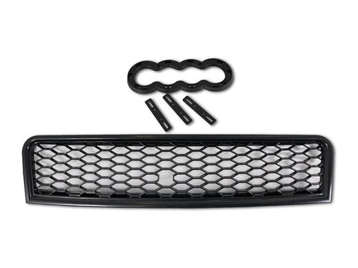 Решетка радиатора AUDI A4 B6 в стиле RS матово - черная тюнинг фото