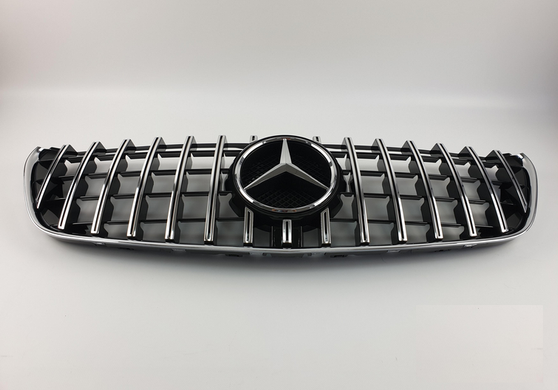 Решетка радиатора Mercedes V-Class W447 стиль GT Chrome Black (14-19 г.в.) тюнинг фото