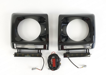 Рамки фар з LED Мерседес W463 G55 стиль AMG (90-15 р.в.) тюнінг фото