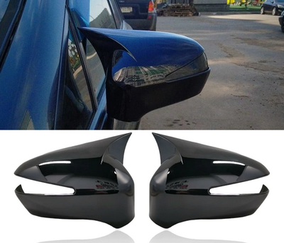 Накладки на зеркала Honda Civic 8 черный глянец (06-11 г.в.) тюнинг фото