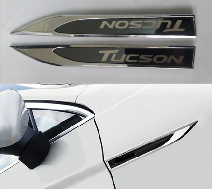 Хромовані накладки на кузов Hyundai Tucson 3 (15-20 р.в.) тюнінг фото