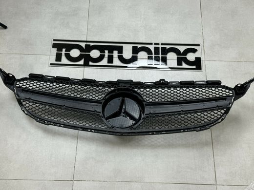 Решітка радіатора Mercedes W205 чорний глянець (14-18 р.в.) тюнінг фото