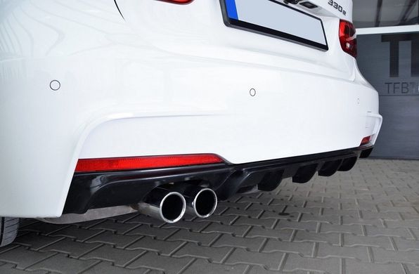 Накладка на задний бампер BMW F30 М-Performance тюнинг фото