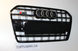 Решітка радіатора Ауді A6 C7 стиль S6, чорна глянець (14-18 р.в.) тюнінг фото