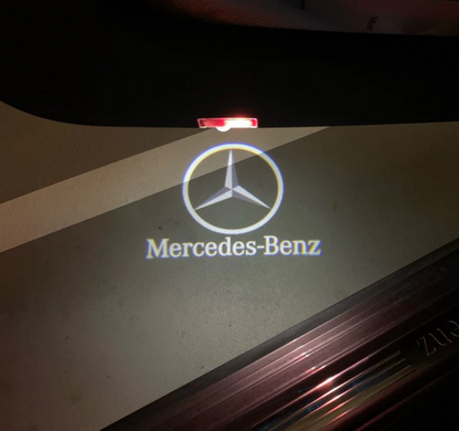 Подсветка дверей с логотипом Mercedes R (W215) ML W164, GL X164 тюнинг фото