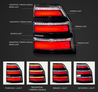 Оптика задняя, фонари Mitsubishi Pajero V97 Full Led дымчатые (2018-...) тюнинг фото