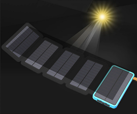 Портативное складное зарядное устройство (павербанк) с солнечной панелью тюнинг фото