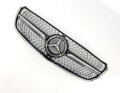 Решетка радиатора Mercedes V-Class W447 стиль Diamond Black (14-19 г.в.) тюнинг фото