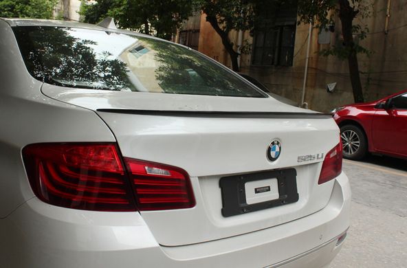 Спойлер BMW F10 стиль М5 тонкий чорний глянсовий (ABS-пластик) тюнінг фото