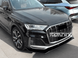 Накладка переднего бампера Audi Q7 S-line( 20-23 г.в.) черный глянец тюнинг фото