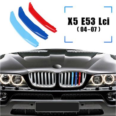 Вставки в решетку радиатора BMW X5 E53 (04-06 г.в.) тюнинг фото