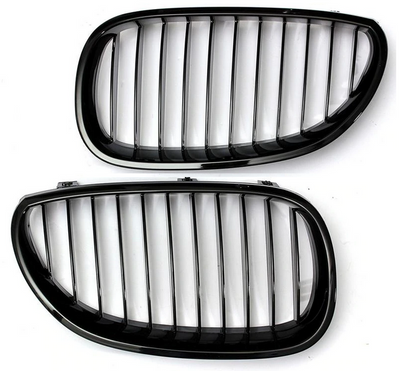 Решетка радиатора, ноздри BMW E60, черный глянец тюнинг фото