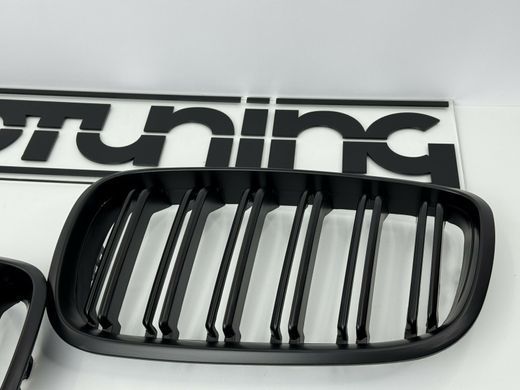 Решетка радиатора BMW X5 Е70, X6 E71 м стиль, матовая тюнинг фото