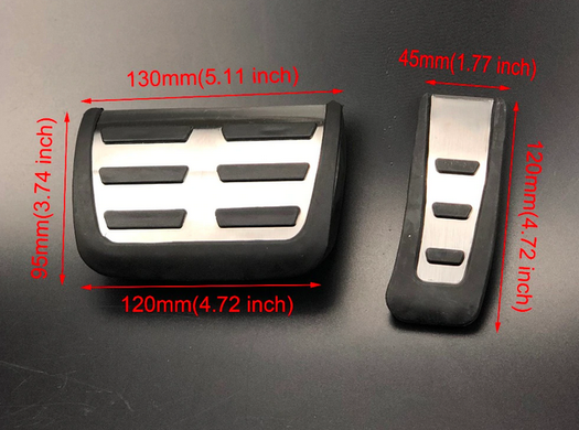 Накладки на педалі Audi A6 C6 автомат (08-11 р.в.) тюнінг фото