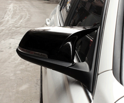 Накладки дзеркал BMW F10 / F11 / F18, чорний глянець (14-16 р.в.) тюнінг фото