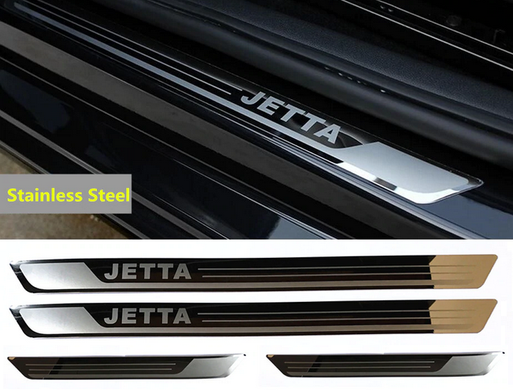 Накладки на пороги VW Jetta MK6 з логотипом (11-18 р.в.) тюнінг фото
